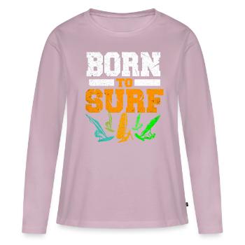 Windsurfing - Women's Premium Organic Long Sleeve Shirt - dusky pink - Front - Julia (174cm)