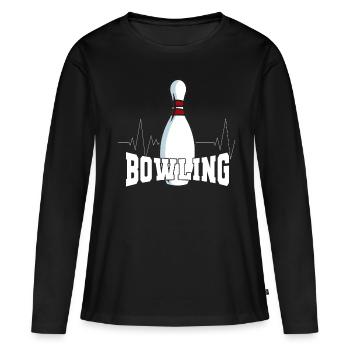 Bowling Bowling cône de sport - T-shirt manches longues Premium bio Femme - noir - Devant - Julia (174cm)