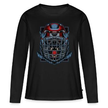 Hockey loup loup wolfpack le prédateur de hockey - T-shirt manches longues Premium bio Femme - noir - Devant - Julia (174cm)
