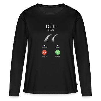 Tee-shirt tuner JDM Tuner Drift Mobile Call - T-shirt manches longues Premium bio Femme - noir - Devant - Julia (174cm)