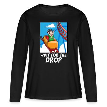 Roller coaster rides theme park gift - Women's Premium Organic Long Sleeve Shirt - black - Front - Julia (174cm)