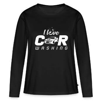 Auto - Frauen Premium Bio Langarmshirt - Schwarz - Vorne - Julia (174cm)