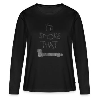 Smoker whistle - Women's Premium Organic Long Sleeve Shirt - black - Front - Julia (174cm)