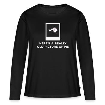 Drôle de sort drôle vieille image de moi - T-shirt manches longues Premium bio Femme - noir - Devant - Julia (174cm)