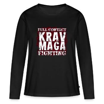 Krav Maga Nahkampf Selbstverteidigung - Frauen Premium Bio Langarmshirt - Schwarz - Vorne - Julia (174cm)