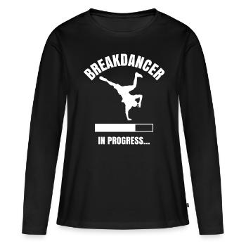 Breakdancer - Frauen Premium Bio Langarmshirt - Schwarz - Vorne - Julia (174cm)