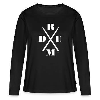 Drums Drumsticks - Women's Premium Organic Long Sleeve Shirt - black - Front - Julia (174cm)
