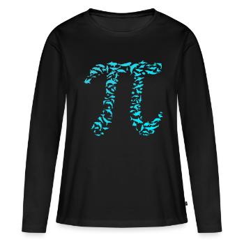 pi - T-shirt manches longues Premium bio Femme - noir - Devant - Julia (174cm)