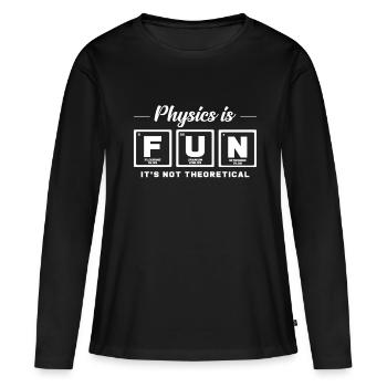physique - T-shirt manches longues Premium bio Femme - noir - Devant - Julia (174cm)