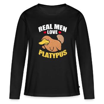 Bec d’abel - T-shirt manches longues Premium bio Femme - noir - Devant - Julia (174cm)