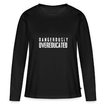 lustiges Studentengeschenk der Gefahr - Frauen Premium Bio Langarmshirt - Schwarz - Vorne - Julia (174cm)