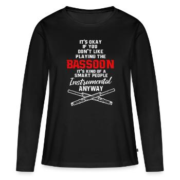 Bassoon - Women's Premium Organic Long Sleeve Shirt - black - Front - Julia (174cm)