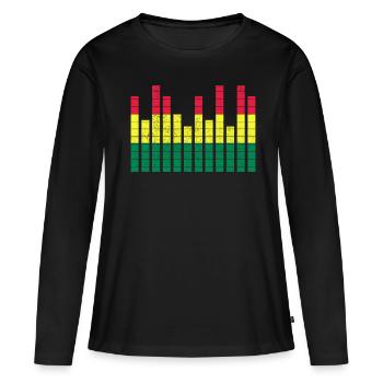Reggae - Dub Dancehall Rasta Rastafari Jamaica - T-shirt manches longues Premium bio Femme - noir - Devant - Julia (174cm)