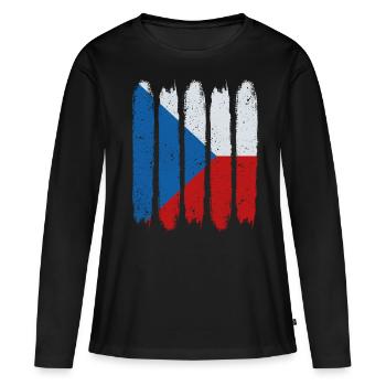 Czech Republic - Women's Premium Organic Long Sleeve Shirt - black - Front - Julia (174cm)