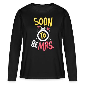 mariage - T-shirt manches longues Premium bio Femme - noir - Devant - Julia (174cm)