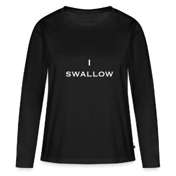j'avale du sperme j'avale du sperme - T-shirt manches longues Premium bio Femme - noir - Devant - Julia (174cm)