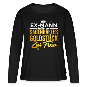 EX-Mann Scheidung Ehefrau - Frauen Premium Bio Langarmshirt - Schwarz - Vorne - Julia (174cm)