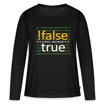 Informatiker - Frauen Premium Bio Langarmshirt - Schwarz - Vorne - Julia (174cm)