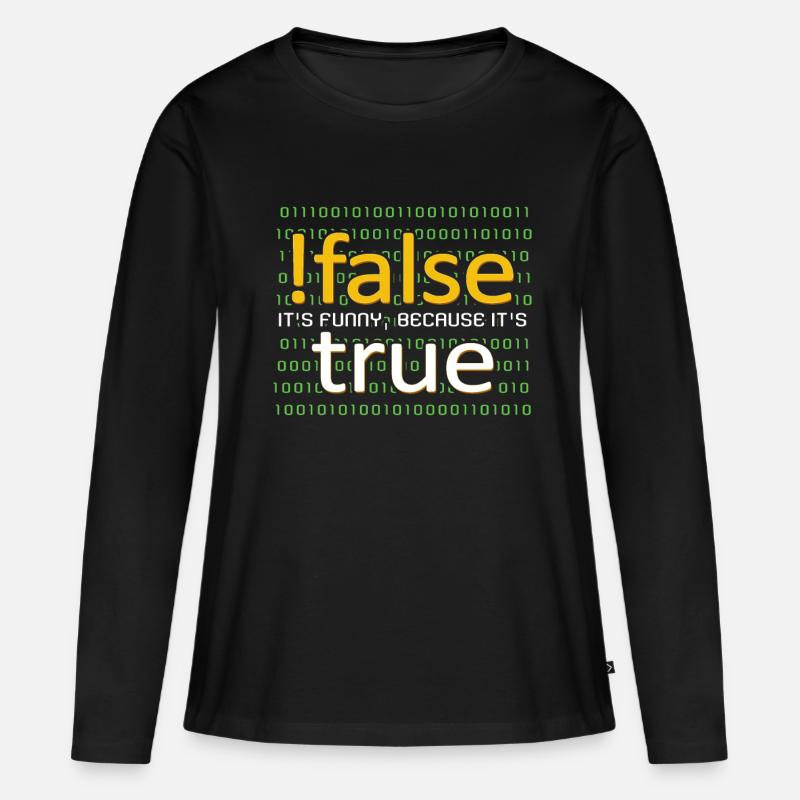 Informatiker - Frauen Premium Bio Langarmshirt - Schwarz