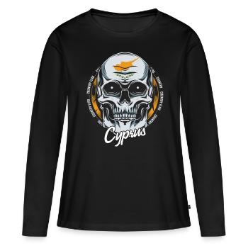 Chypre - T-shirt manches longues Premium bio Femme - noir - Devant - Julia (174cm)