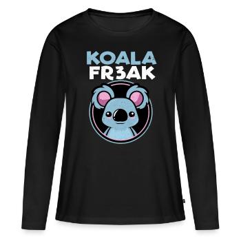 Koala - Frauen Premium Bio Langarmshirt - Schwarz - Vorne - Julia (174cm)