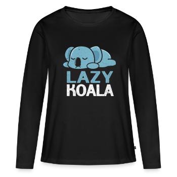 Koala - Frauen Premium Bio Langarmshirt - Schwarz - Vorne - Julia (174cm)