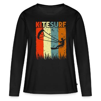 Kitesurf - Women's Premium Organic Long Sleeve Shirt - black - Front - Julia (174cm)