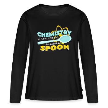 chimiste - T-shirt manches longues Premium bio Femme - noir - Devant - Julia (174cm)