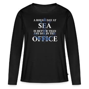 Sailor sailor traveller Citation cool - T-shirt manches longues Premium bio Femme - noir - Devant - Julia (174cm)