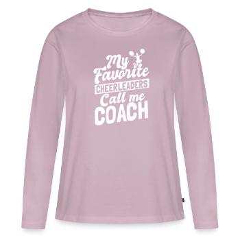 Cheer Coach My Favorite Cheerleaders Call Me Gift - Women's Premium Organic Long Sleeve Shirt - dusky pink - Front - Julia (174cm)