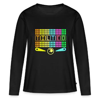 Flipper - T-shirt manches longues Premium bio Femme - noir - Devant - Julia (174cm)
