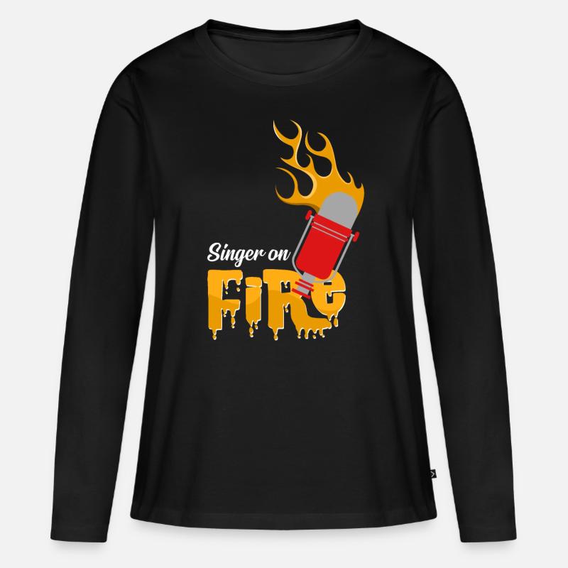Singer - Women's Premium Organic Long Sleeve Shirt - black