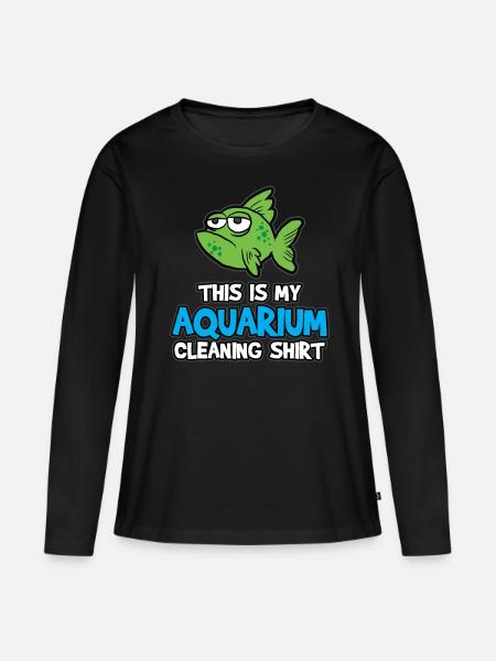 Aquarium - Frauen Premium Bio Langarmshirt - Schwarz