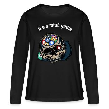 Billard - Frauen Premium Bio Langarmshirt - Schwarz - Vorne - Julia (174cm)
