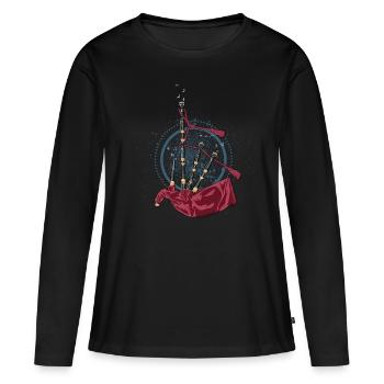 Bagpipes - Women's Premium Organic Long Sleeve Shirt - black - Front - Julia (174cm)