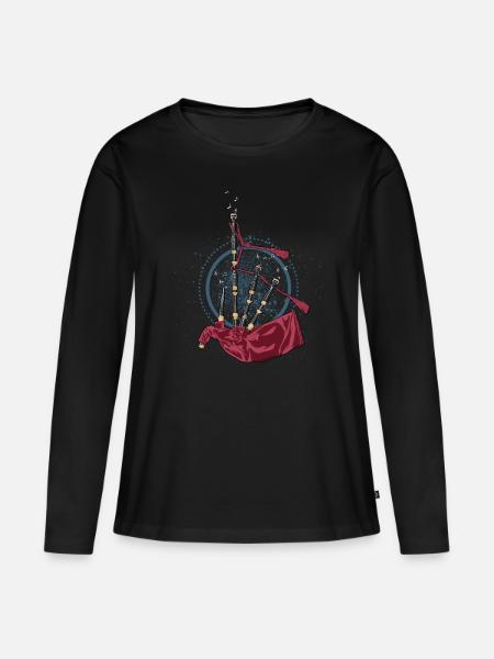 Bagpipes - Women's Premium Organic Long Sleeve Shirt - black