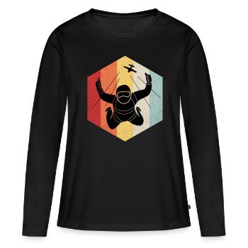 Parachute - T-shirt manches longues Premium bio Femme - noir - Devant - Julia (174cm)