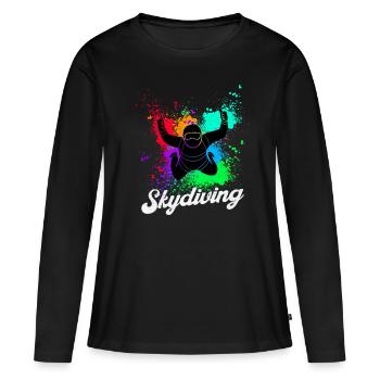 Parachute - T-shirt manches longues Premium bio Femme - noir - Devant - Julia (174cm)