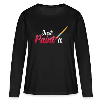 painting - Women's Premium Organic Long Sleeve Shirt - black - Front - Julia (174cm)