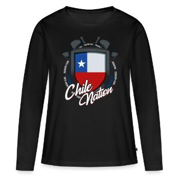 Chili - T-shirt manches longues Premium bio Femme - noir - Devant - Julia (174cm)