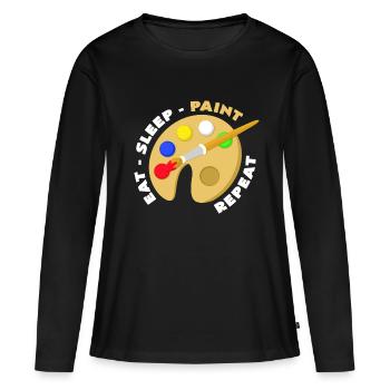 To paint - Women's Premium Organic Long Sleeve Shirt - black - Front - Julia (174cm)