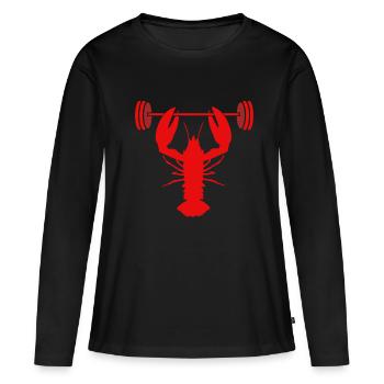 Homard Crevette Languste Cancer Fruits de mer - T-shirt manches longues Premium bio Femme - noir - Devant - Julia (174cm)