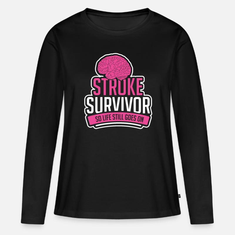 Stroke - Women's Premium Organic Long Sleeve Shirt - black