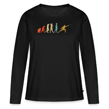Épée de cadeau d'escrimeur sportif Evolution Man escrime - T-shirt manches longues Premium bio Femme - noir - Devant - Julia (174cm)