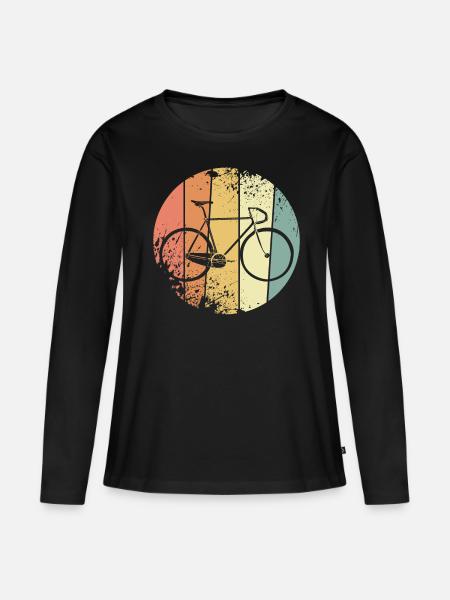 Rennrad - Frauen Premium Bio Langarmshirt - Schwarz
