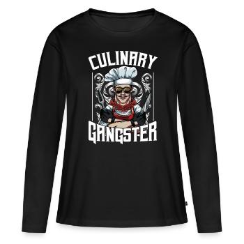 Chefkoch - Frauen Premium Bio Langarmshirt - Schwarz - Vorne - Julia (174cm)