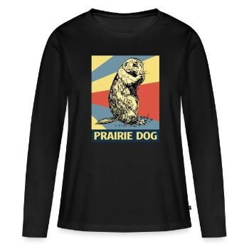 Écureuil de terre Prairies Marmottes Prairies rongeurs - T-shirt manches longues Premium bio Femme - noir - Devant - Julia (174cm)