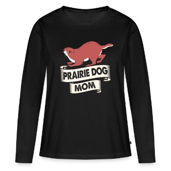 Écureuil de terre Prairies Marmottes Prairies rongeurs - T-shirt manches longues Premium bio Femme - noir - Devant - Julia (174cm)