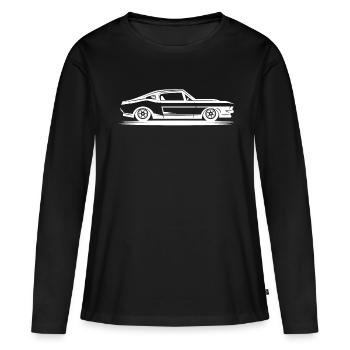 Muscle Car Seite Classic Car Muscle-Car Geschenk - Frauen Premium Bio Langarmshirt - Schwarz - Vorne - Julia (174cm)