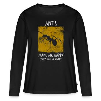 Ant - Women's Premium Organic Long Sleeve Shirt - black - Front - Julia (174cm)